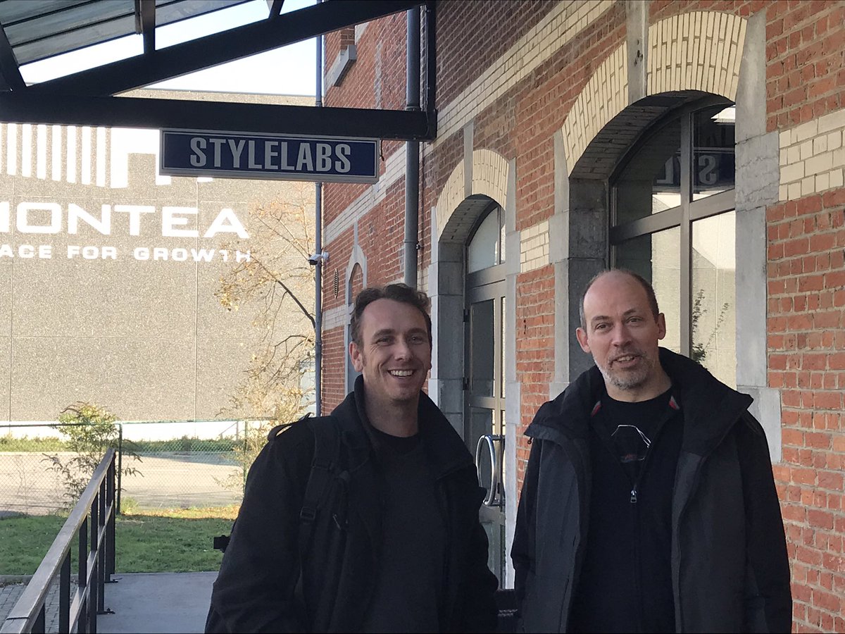 KVerheire's tweet photo. When visiting @Sitecore in Brussels, @Gatagordo and me had to get this iconic shot #Stylelabs :) https://t.co/b8Hc0TCKYo