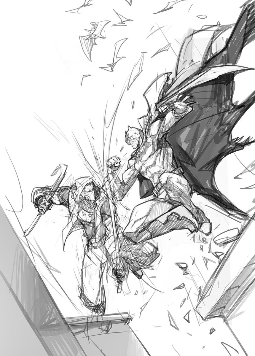 More Bat cover sketch comp! 