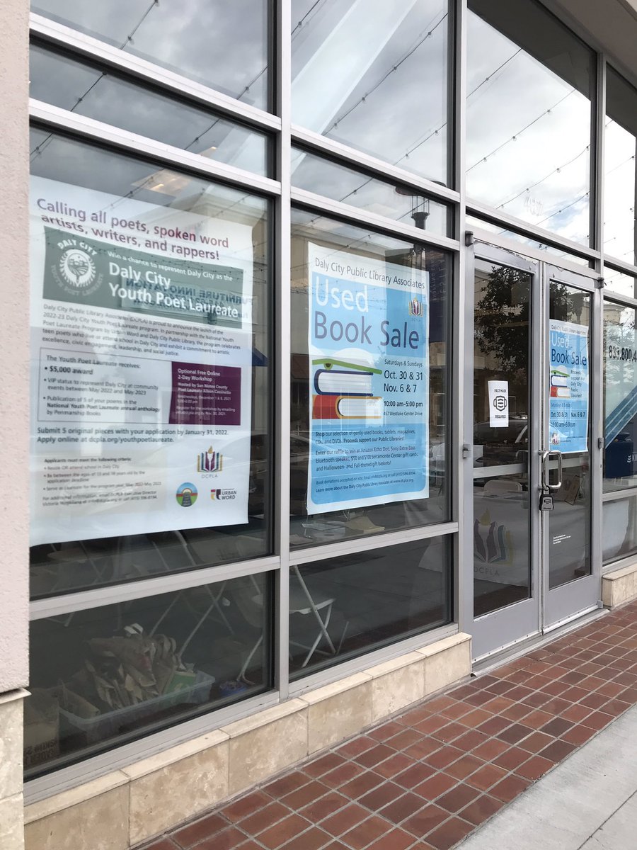 ClaytonKoo's tweet photo. This is the last weekend of the Daly City Public Library Associates’ Used Book Sale from 10am - 5pm at Westlake Shopping Center in Daly City (457 Westlake Center).
All proceeds and donations go to support our local public libraries! #DCPLA https://t.co/zQbsr0eDWo