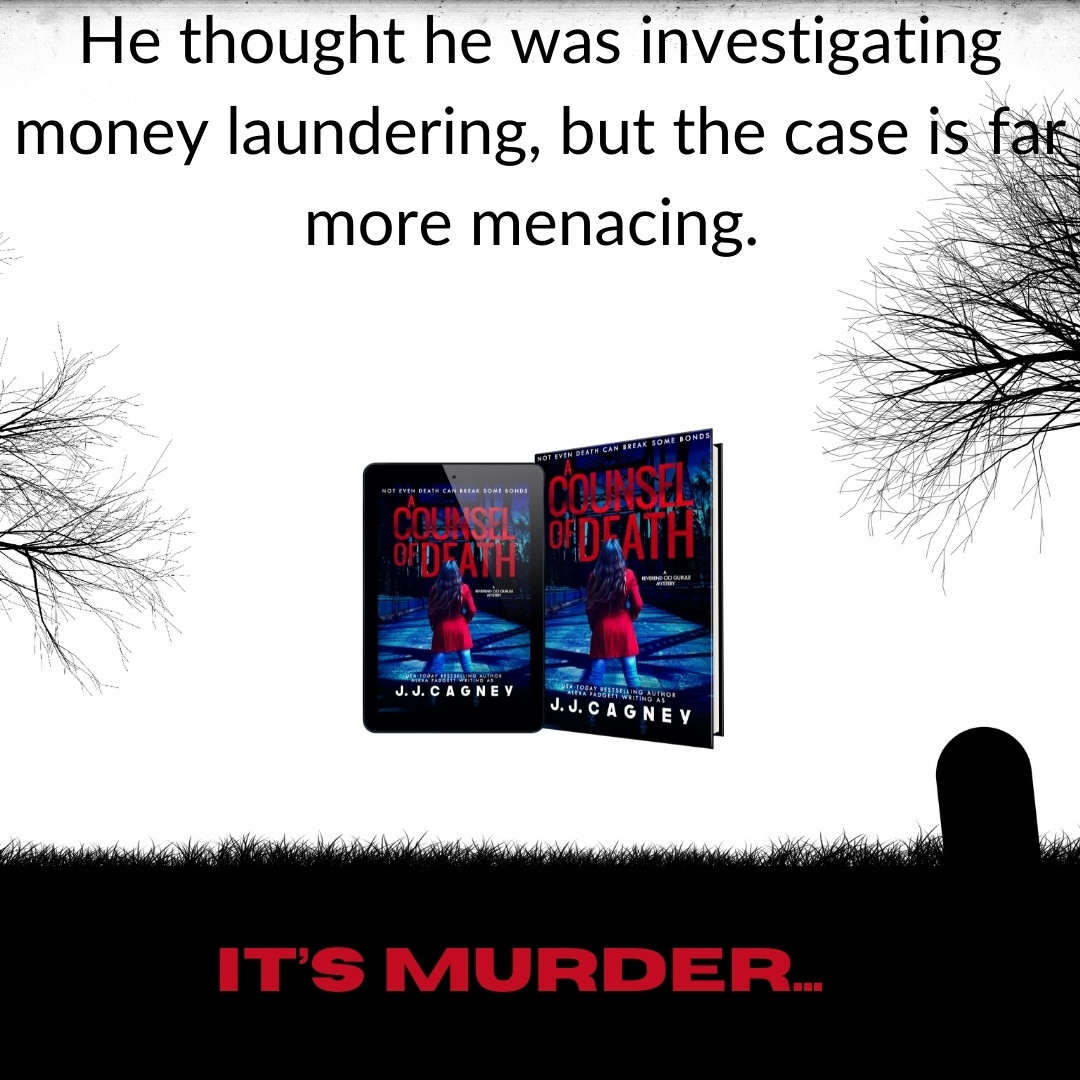 JJCagney1's tweet photo. ★★★ 3 DAYS ★★★

He thought he was investigating money laundering, but the case is far more menacing. It’s murder…

https://t.co/UmwvRGf65E

#NewRelease #Mystery #CiciGuryleMystery #SamAndCiCi #MurderMystery #Thriller https://t.co/RdvmDmbeCy