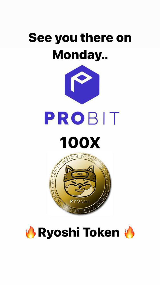 Ryoshi_informer's tweet photo. @davidgokhshtein @TokenRyoshi #Ryoshi #RyoshiArmy #bnb 

Don't forget ryoshi token

🚀Ryoshi Token- BSC🚀
💎A 100 x Gem on BSC 💎 
🔥2% Burn per Transaction🔥 
💎👥 36,000+ Holders
✅ https://t.co/jDYIvA5dGm
🤩Celebrity Partnerships🤩 https://t.co/TgalLiUUMR
