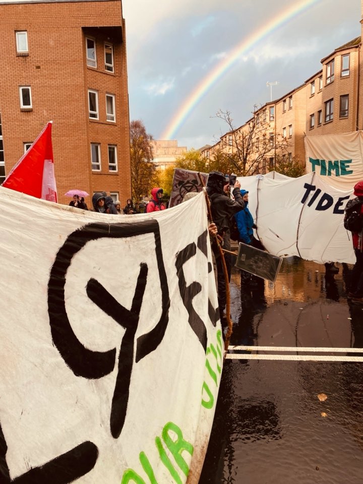 Nature_Millie's tweet photo. There’s LYFE at the end of the rainbow  🌈 😂 @LancasterYouth #ClimateJusticeNow #GlobalClimateMarch #COP26 https://t.co/4s4iRdqAoP