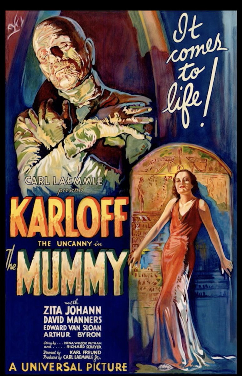 CarlLaemmleFilm's tweet photo. Look at this magnificent artwork for "The Mummy" poster.  It does come to life. https://t.co/eCEdCl0qnH