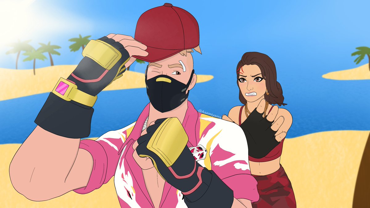 Asemiyams's tweet photo. Drift being playful with Ruby🥴
#Fortnite #FortniteArt #FortniteFanArt #Drift #SummerDrift #Ruby #BoardWalkRuby https://t.co/RQboPrB6n8