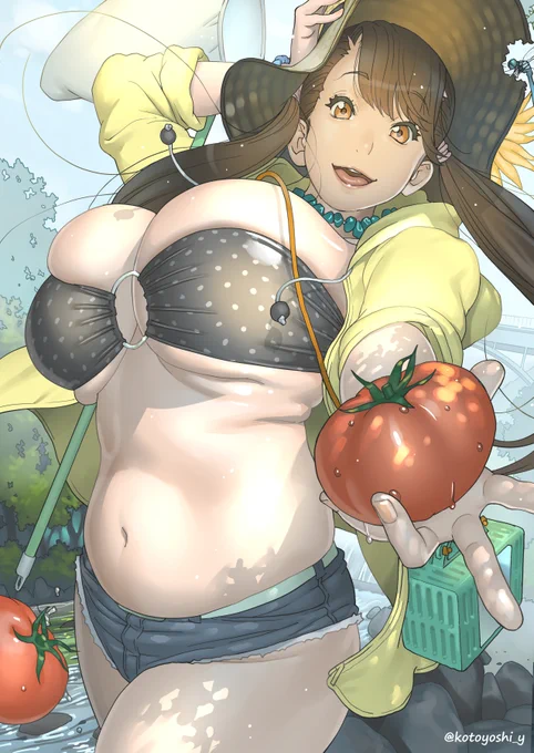 #いいお腹の日 何もかもデカいカントリー娘 