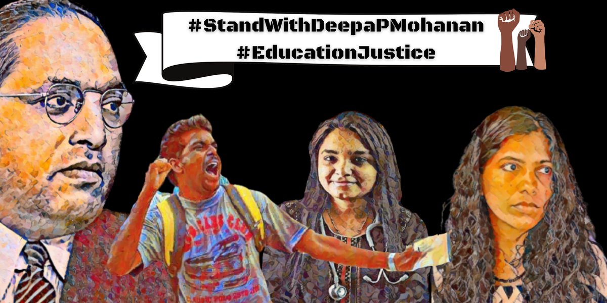 DalitRights's tweet photo. #RohithVemula #StandWithDeepaPMohanan #PayalTadvi #EducationJustice https://t.co/CQX2QciO6U