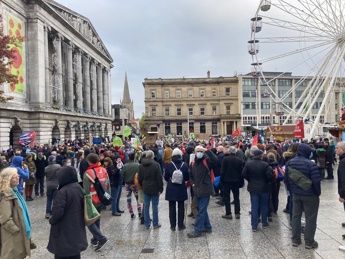 ItsTimHills's tweet photo. Plenty of people at the #GlobalDayofAction match in nottingham. First climate change protest I’ve been to. #ThisMachineFightsClimateChange https://t.co/5gzY8MVdPs