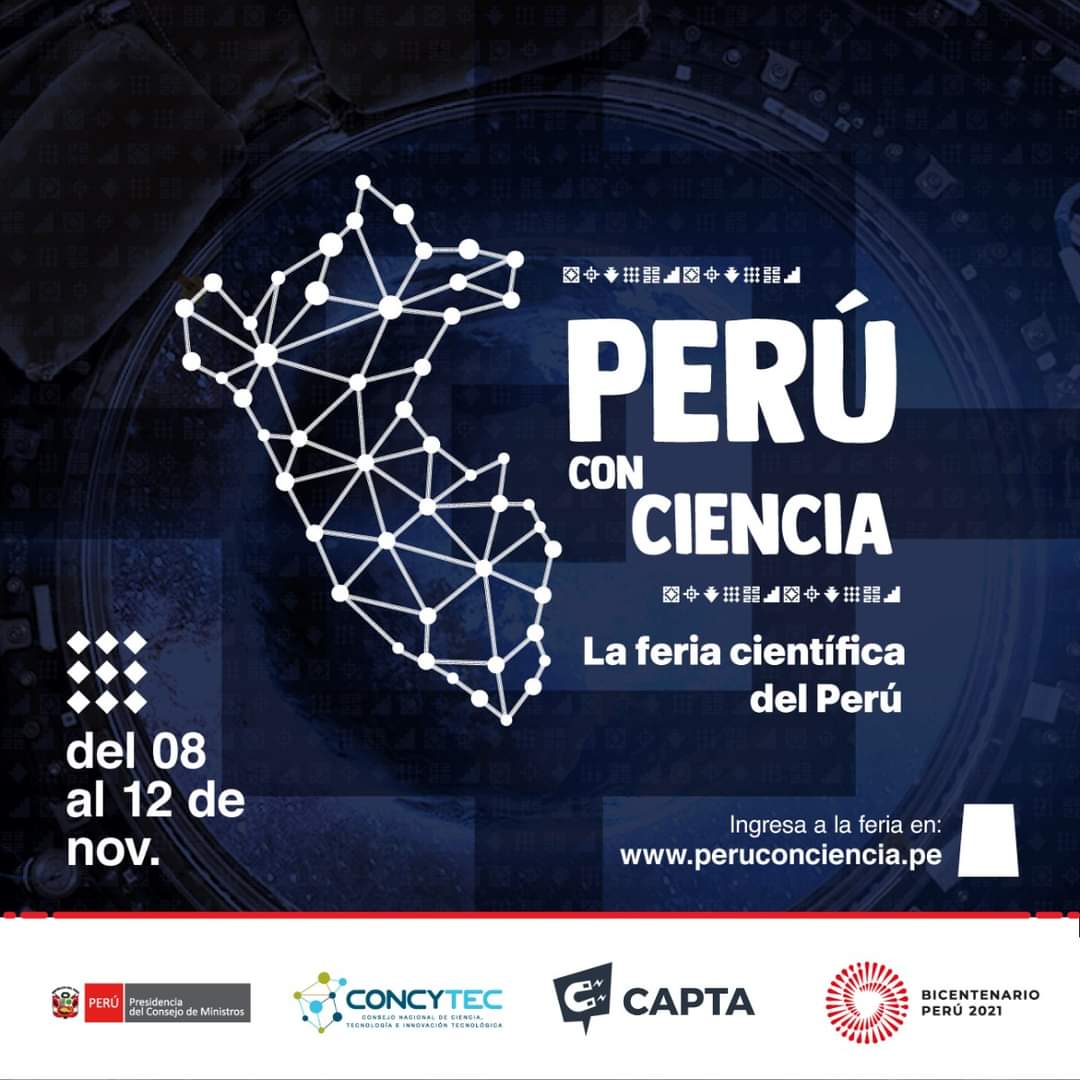 CAPTA_project's tweet photo. ¡¡CAPTA sigue creciendo!! Muy pronto estaremos en la feria PERÚ CON CIENCIA organizada por @ConcytecPeru  🥳 🇵🇪

👉Inscríbete aquí: https://t.co/zy1mkHC3aj

💻 Conoce más sobre el evento: https://t.co/qqlcqAscMb
¡No te lo pierdas! 🚀 

#Capta #Ciencia #educacion #STEM #peru https://t.co/0RsoYkK4zv