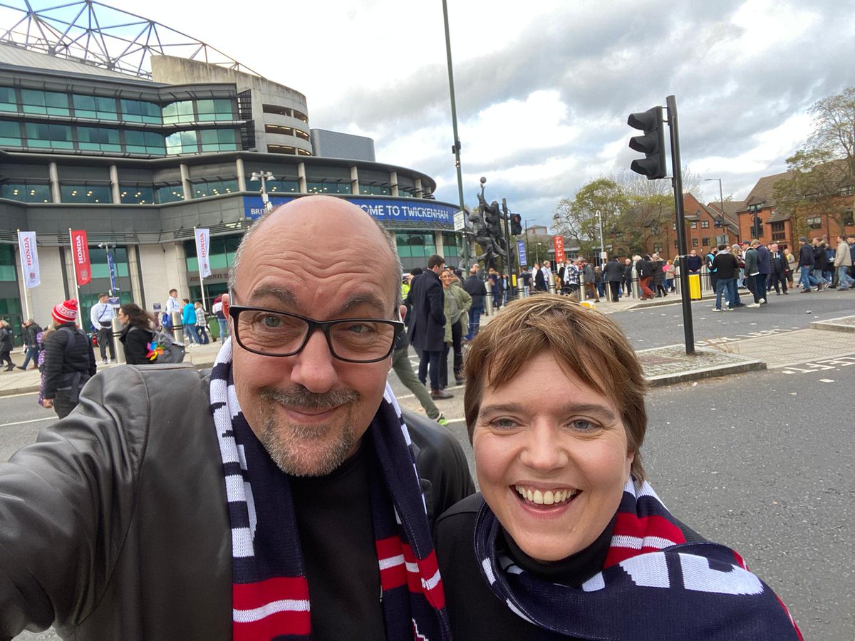 sallyeaves's tweet photo. The #fans are back! Live from #ENGvTGA at @Twickenhamstad awesome match, company &amp; tech!

#welcomebackfans #IBMrugby 
#England #sport #AI #Cloud #innovation #data #goodnews #SaturdayThoughts @IBMUKI @IBMservers #IBM #experience #CX #automation #technology https://t.co/xSQBpkPsdS