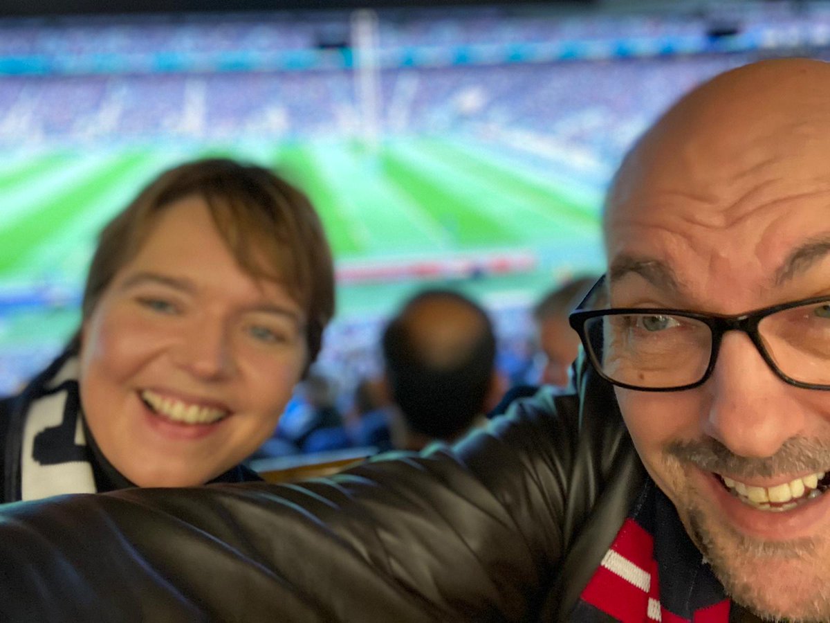 sallyeaves's tweet photo. The #fans are back! Live from #ENGvTGA at @Twickenhamstad awesome match, company &amp; tech!

#welcomebackfans #IBMrugby 
#England #sport #AI #Cloud #innovation #data #goodnews #SaturdayThoughts @IBMUKI @IBMservers #IBM #experience #CX #automation #technology https://t.co/xSQBpkPsdS