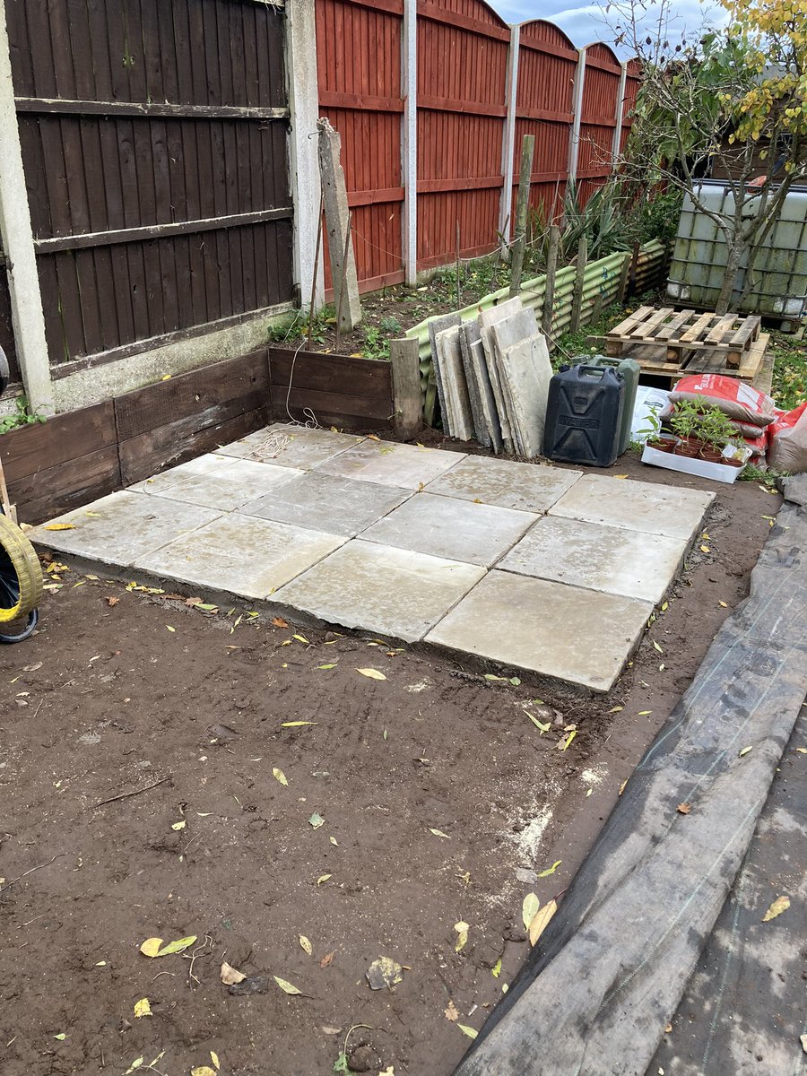 What a day on the plot today. Some great support and objectives completed.
Slabbing done
New shed (nearly up😂)
Going great guns.
Thanks all👍👌