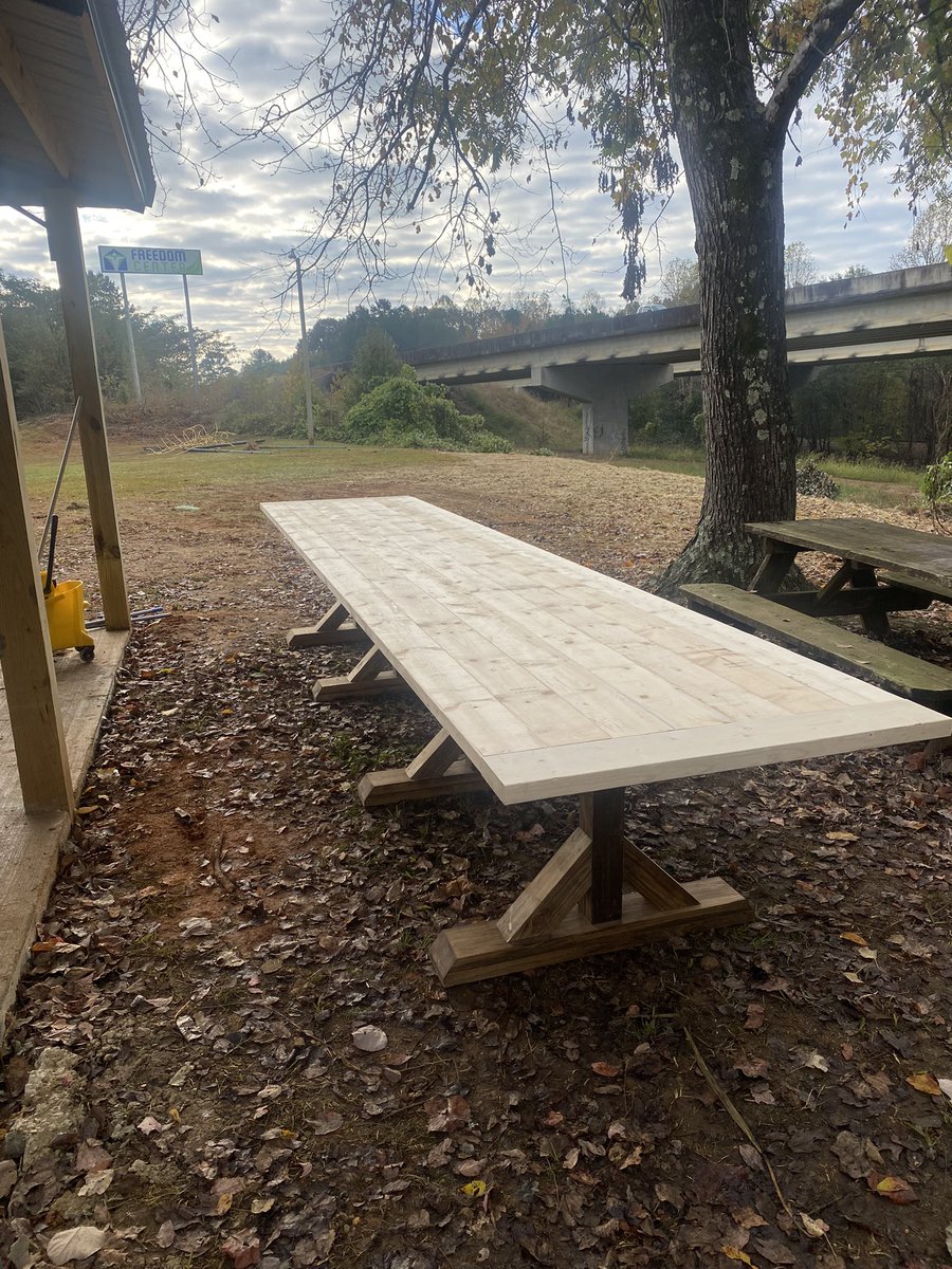 tommywwilson's tweet photo. Ellistown Baptist Church showed up today at The Freedom Center to build bunk beds &amp; built a 16 foot farm table for our men program. We will open Dec 1.  Check out our web page
https://t.co/VarFkgBwA6 https://t.co/vtlE8rd34I