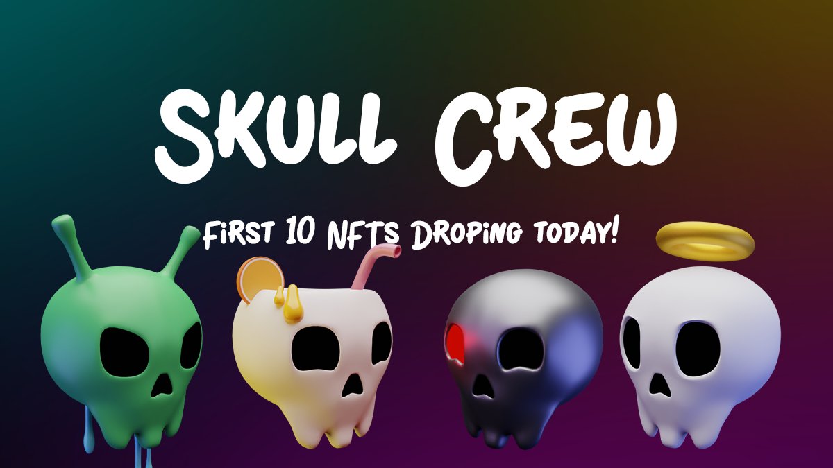 FineGolem's tweet photo. 💀30 minutes left for the first #SkullCrew drops!

🌊Launching on OpenSea TODAY! 

📢Spread the word!

#NFT #NFTs #NFTCommunity #nftcollector https://t.co/vDVL00lIOg