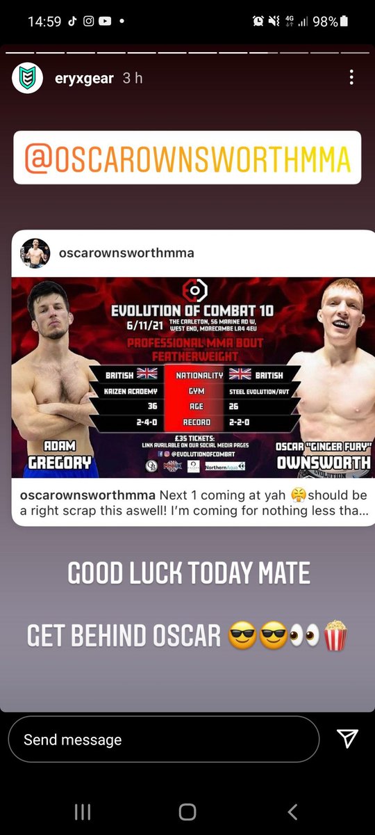 JonathanFinch7's tweet photo. @Tyson_Fury I don't know if you're in Vegas but my boy Oscar is fighting on your doorstep in morecambe. It would make my year if you turned up champ x https://t.co/c3X1lt406t