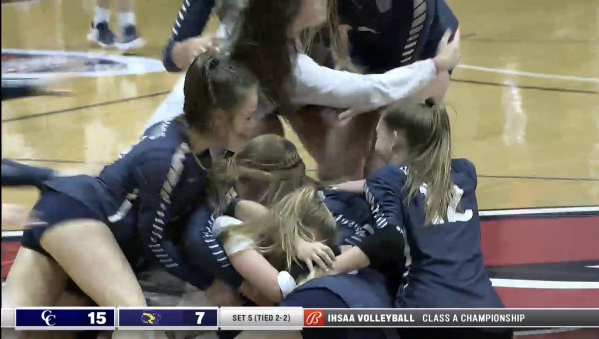 They did it again! Congrats to <a href="/LCCVBALL/">LCC Volleyball</a> on winning the IHSAA Class A Title! Special shoutout to future @IndianaTechVB baller, Kassidy Boener!
