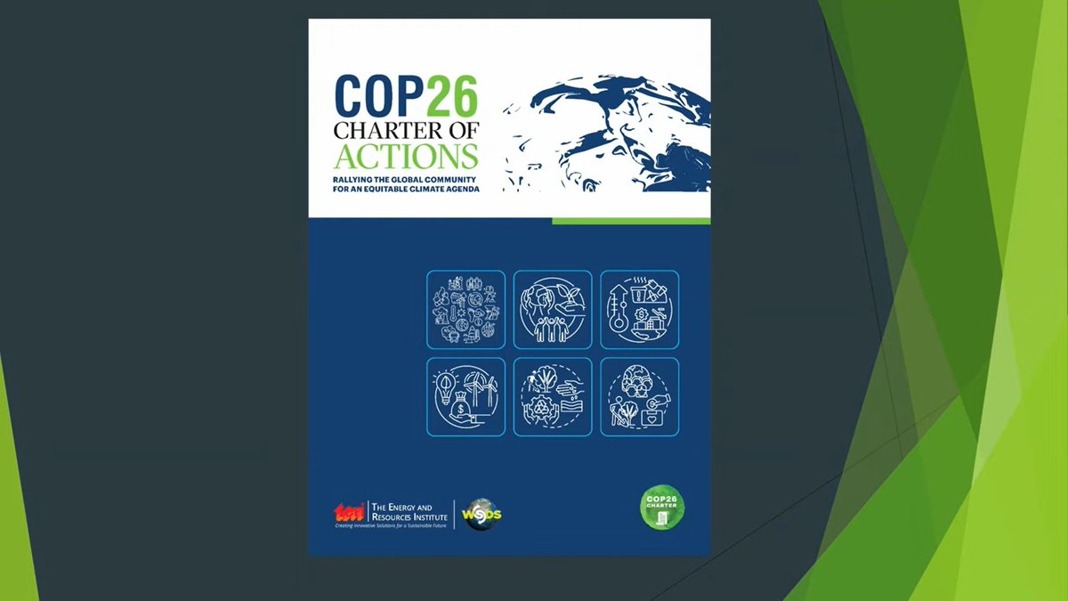 shreyas_joshi97's tweet photo. It's here!

The #COP26 Charter of Actions, which I had the immense fortune to be both a co-author &amp; editor was launched today by @teriin at its official @UNFCCC side event titled "Beyond Climate Neutrality: Using LTS to Chart an Equitable Path for a Resilient Planet"

#TERIatCOP https://t.co/tnka8c21XR