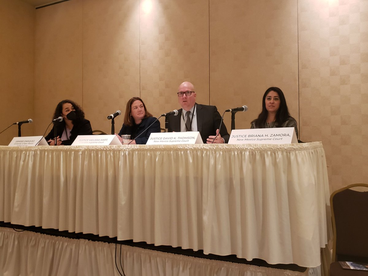 StateBarofNM's tweet photo. We're incredibly thankful to have members of the New Mexico and Colorado Supreme Courts participate in our event! They'll be joining other members of the New Mexico judiciary for a lunch with judges. #westernstatesregional #abayounglawyers #sbnmyld #sbnm https://t.co/MOiu944xew