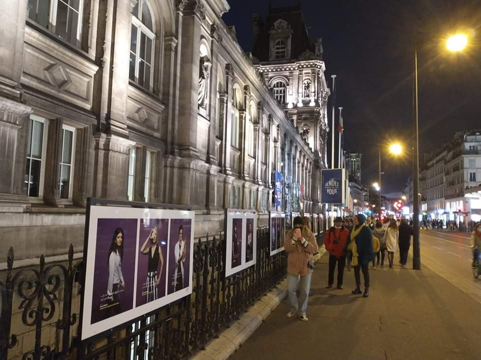 Sur les grilles de la mairie de Paris, la science taille XXelles...