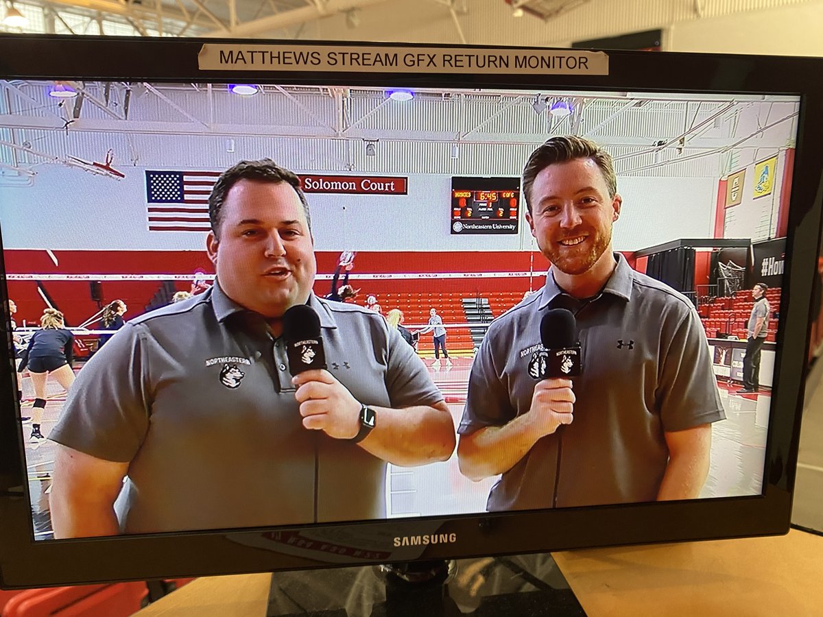 _JohnAvino's tweet photo. With some news around @CAASports, @GoNUwvolleyball (11-11, 7-5 CAA) comes into today with a playoff spot clinched, but a bye still up for grabs. @CofCVolleyball (13-10, 6-6 CAA) needs one win this weekend to clinch their own spot. Join @DylanHornblum &amp; I at 2p on @FloVolleyball! https://t.co/6s4pmIupV9