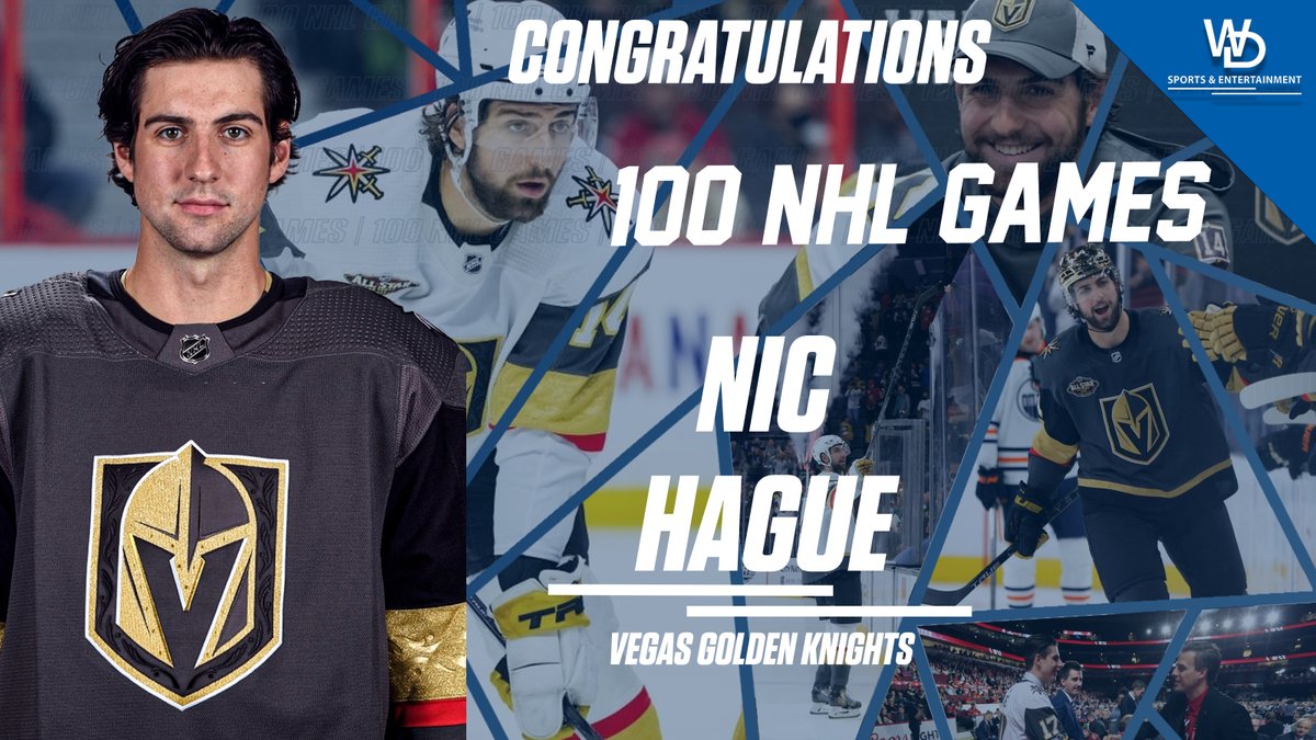 A huge congratulations to WDSE Client <a href="/nichague14/">Nicolas Hague</a> on reaching the 100 NHL GP milestone!

#WDSE #VegasBorn