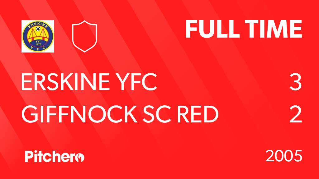 FULL TIME: Erskine YFC 3 - 2 Giffnock SC Red
#ERSGIF #Pitchero
erskineyouthfc.co.uk/teams/217799/m…