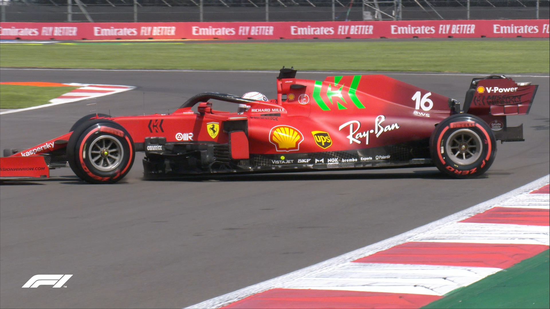 Obrót Charlesa Leclerca podczas FP3 przed Grand Prix Meksyku