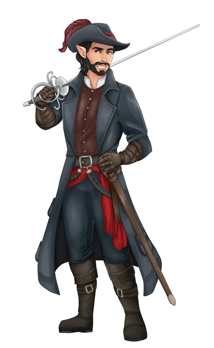 CrowleysSaunter's tweet photo. Commission of my D&amp;D character, Silas Archelaus by the wonderfully talented @Vanta_Ray 

He was a joy to communicate with and was highly professional as well as friendly. I’ll definitely be commissioning him again and his other work definitely deserves attention! #Dnd #dnd5e https://t.co/1Uy4ebTf2R