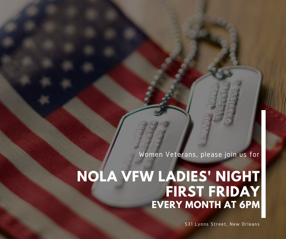 NolaVFW's tweet photo. #WomenVeterans we had such a fun #NOLAVFW Ladies Night last night! Our guests were from #CommunitySailingNewOrleans who offered us a women-only Veteran Warrior Sailing trip upcoming this #Spring! Weโll have room for 12 #femalevets. Come to our Dec 3rd #ladiesnight to learn more! https://t.co/tZu81iHN7f