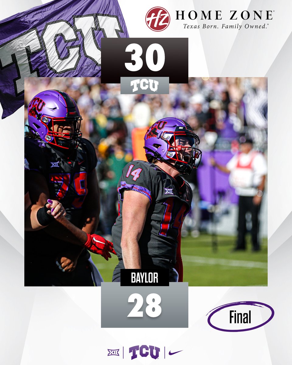 GAME. OVER.

TCU knocks off No. 12 Baylor for its sixth win over the Bears in the last seven years! #GoFrogs