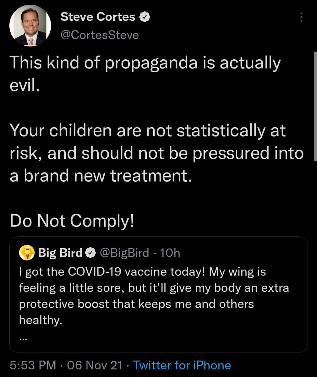 NumbersMuncher's tweet image. They&apos;re actually going after... Big Bird for promoting the COVID vaccine?

Imagine being triggered by a fictional character promoting a vaccine that has already saved countless lives.