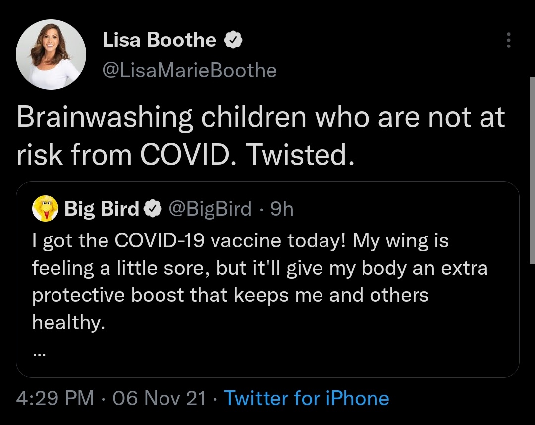 NumbersMuncher's tweet image. They&apos;re actually going after... Big Bird for promoting the COVID vaccine?

Imagine being triggered by a fictional character promoting a vaccine that has already saved countless lives.
