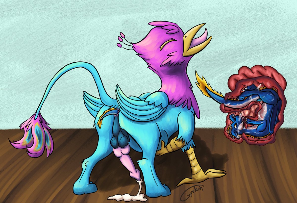 CW // NSFW anal vore AV Gyro Feather took nyama in just a hair too deep...I...