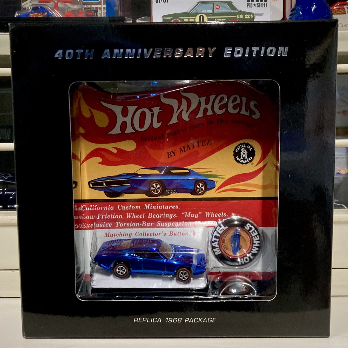 TWINMILL17's tweet photo. HW40周年記念版。
パッケージとミニカーとバッチとトリプルマッチング😁。
My Best Otto👍

#HotWheels
#ホットホイール
#ホットウィール
#Otto
#CustomOtto https://t.co/yccI296pSI