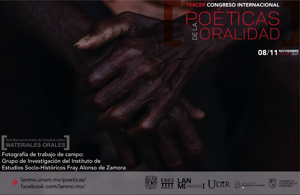 lanmo_mx's tweet photo. Durante este congreso escucharemos sobre el acercamiento de los ponentes a los materiales orales, a las entrevistas y al trabajo de campo. #poeticasdelaOralidad #Congreso #Oralidad #LANMO #RIEMO
#CódigodeÉtica
#trabajodeCampo
#México #Brasil #España, #Argentina #Colombia https://t.co/HL4NViCL9s