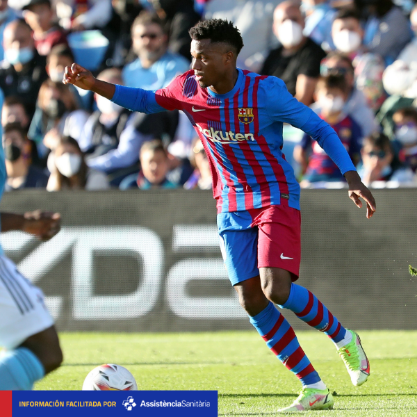 FCBarcelona_es's tweet photo. [COMUNICADO MÉDICO]

Las pruebas realizadas esta noche a @ANSUFATI han mostrado que sufre una lesión muscular en el bíceps femoral del muslo izquierdo. Es baja y la evolución marcará su disponibilidad. https://t.co/VIje4O92mx