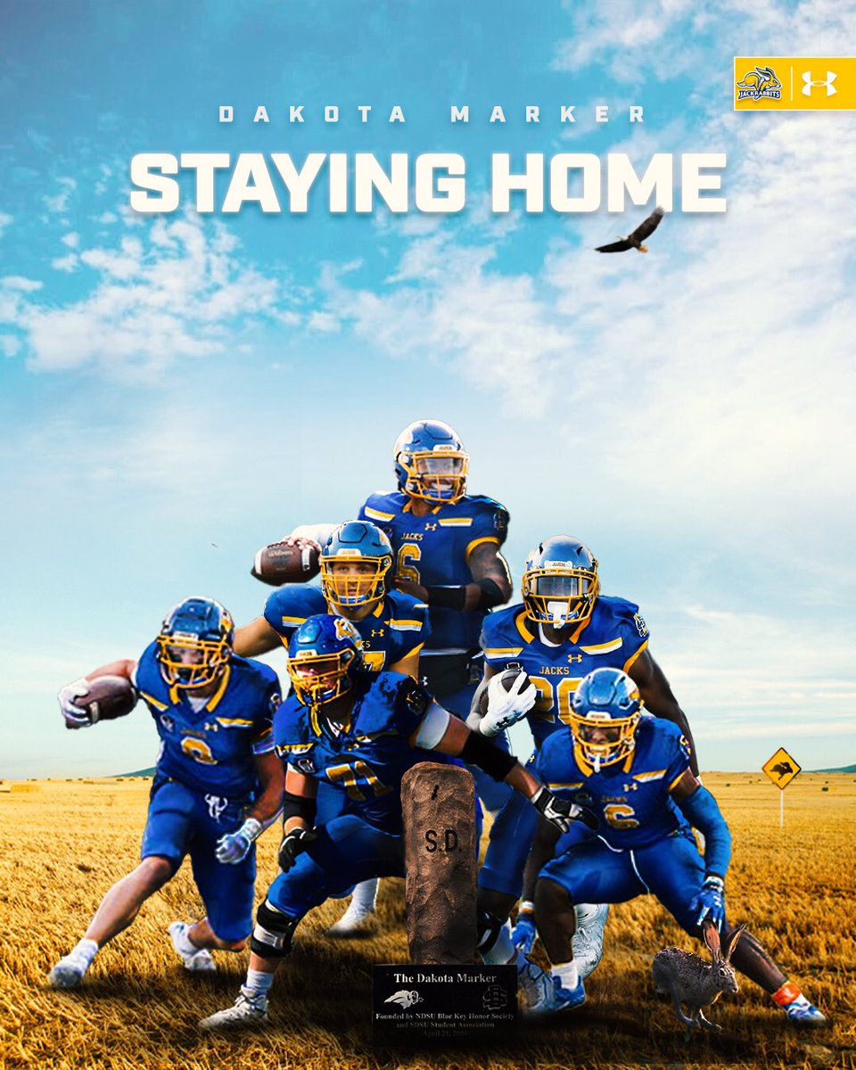 𝗜𝗧’𝗦 𝗦𝗧𝗔𝗬𝗜𝗡𝗚 𝗛𝗢𝗠𝗘!

#GoJacks 🐰🏈