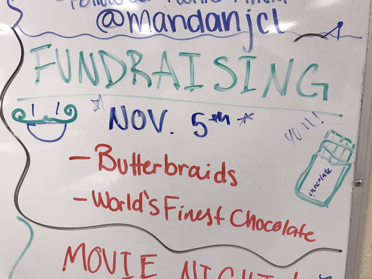 MandanJCL's tweet photo. Mandan Latin Club is fundraising and selling World’s Finest Chocolate! Find a Latin Club Member to get your chocolate today!! 🍫🍫🍫 Sales from Nov. 5-19th
Also selling delicious butter braids! https://t.co/bEwFzOrP1Z