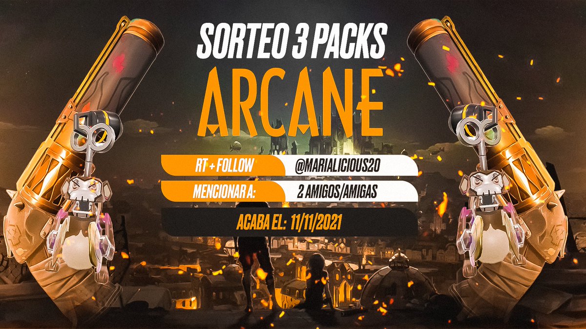 Marialicious20's tweet photo. 🎁¡SORTEO 3 PACKS ARCANE!🎁

✨¡Aquí os traigo un SUPER SORTEO de 3 PACKS ARCANE para celebrar el estreno de #Arcane  ! ✨

💥 Requisitos👇🏽

➡️ Follow @Marialicious20 
🔁 RT a este Tweet 
👥 Mencionar a 2 amigos

🗓️ Fecha fin del sorteo: 11/11

🍀¡MUCHA SUERTE A TOD@S!🍀 https://t.co/W1wYC3q6rF