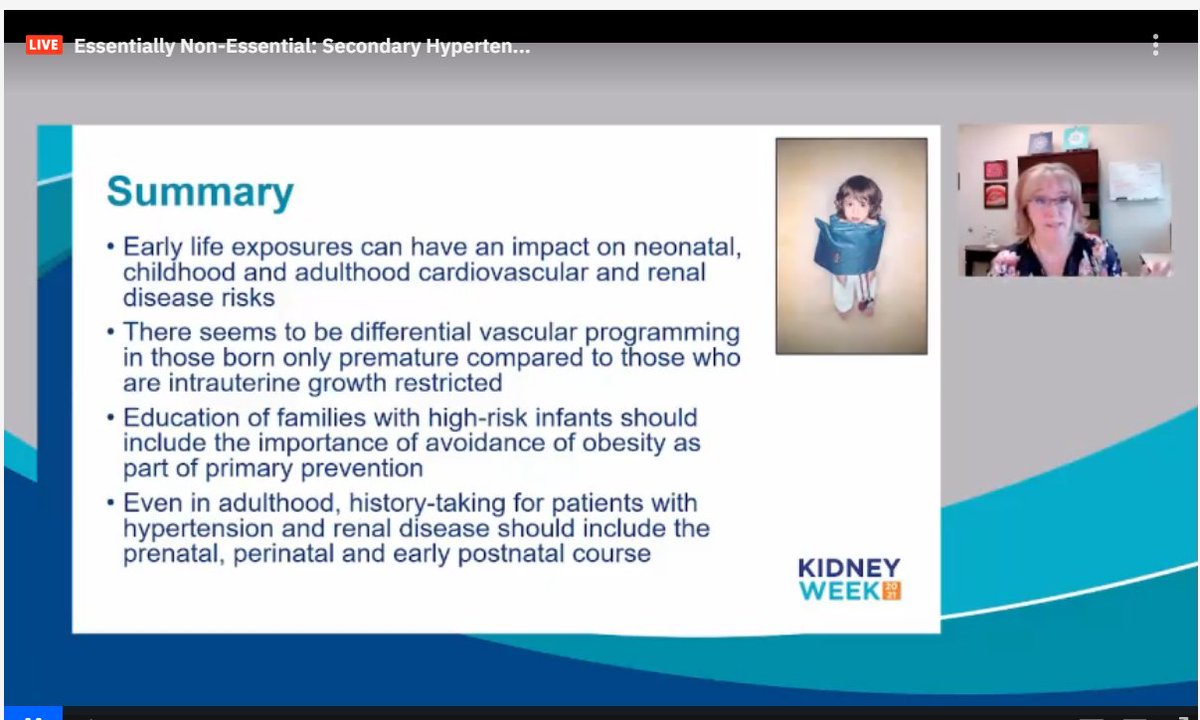 drM_sudha's tweet photo. Conclusion by Dr. Janis Dionne
Include prenatal, and perinatal Hx for adults being evaluated for #HTN
#ASNKids21 #KidneyWk #NeonatalHTN @ASPNeph https://t.co/Psn7Ievur7