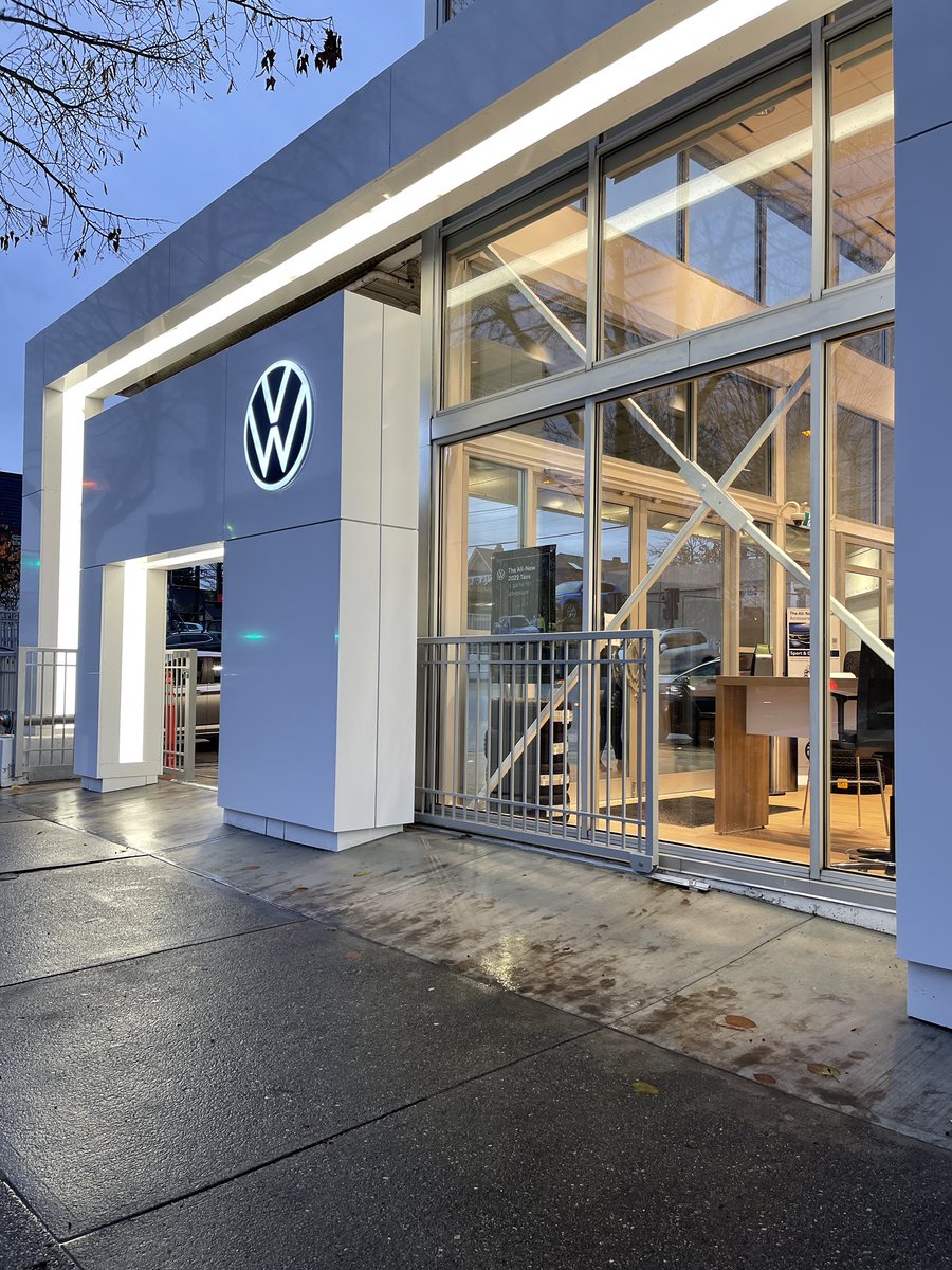 vancouvervw's tweet photo. We admit we’re a bit biased but we sure like the new look of our store! And while we may be all dressed up, inside you’ll still find the same team that’s been serving #vancity for over 60 years!  Family owned &amp; proud of it!
#vw #volkswagen #vancouver #lowermainland #family #team https://t.co/PT7Fvnhr8m