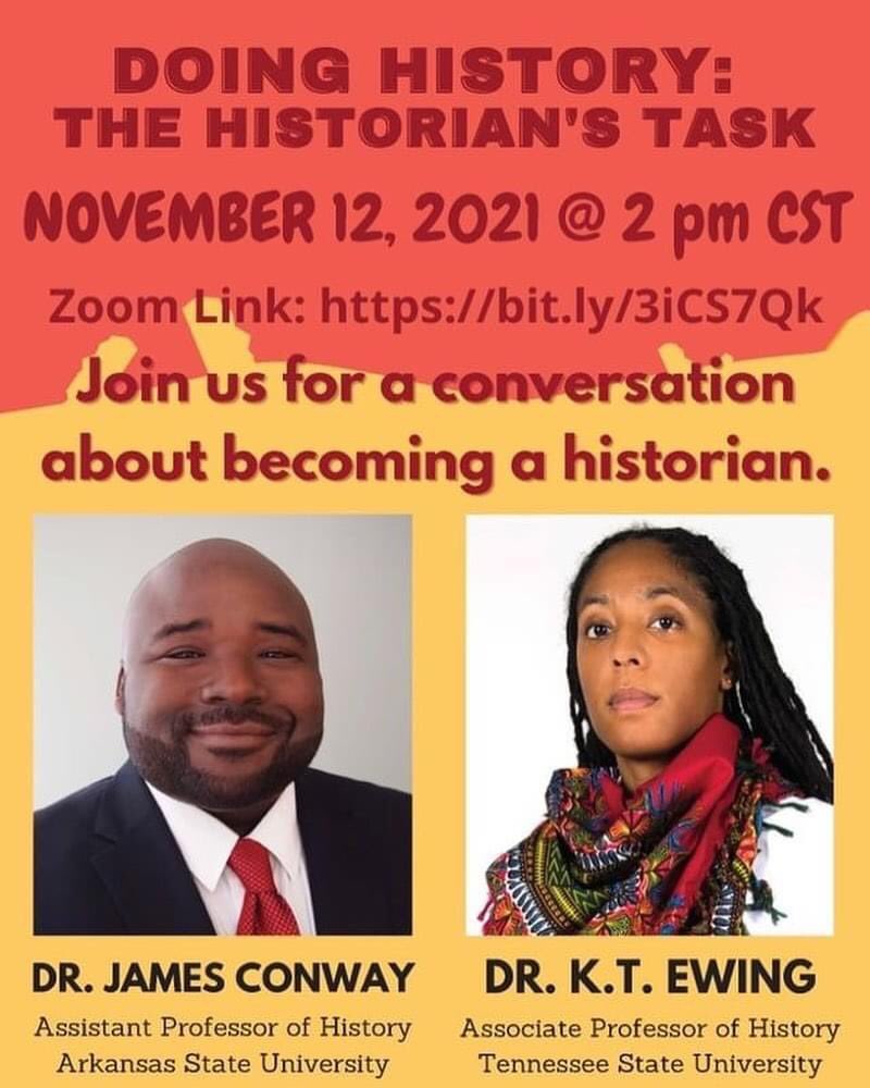 ScholarDadJames's tweet photo. I love the University of Memphis’ Graduate Association for African American History (GAAAH) and @KTEwing901! I’m exited about this event! Join us! #GAAAH https://t.co/sq84UgsXe8