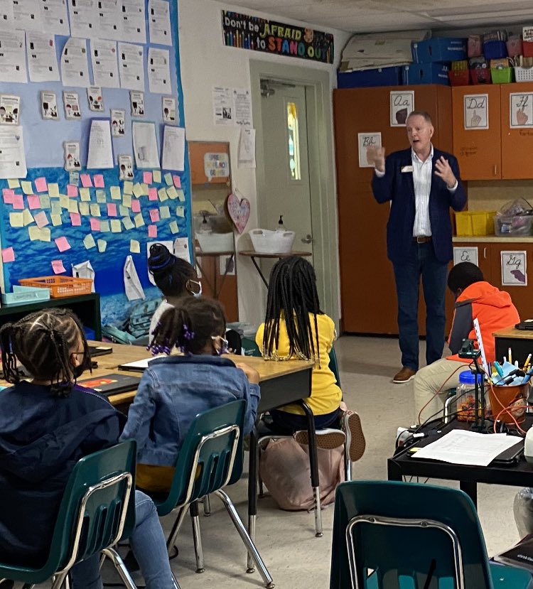 We loved meeting you, Mr. Bell. Please come back to visit your Lomax family soon! #CEOsinSchools