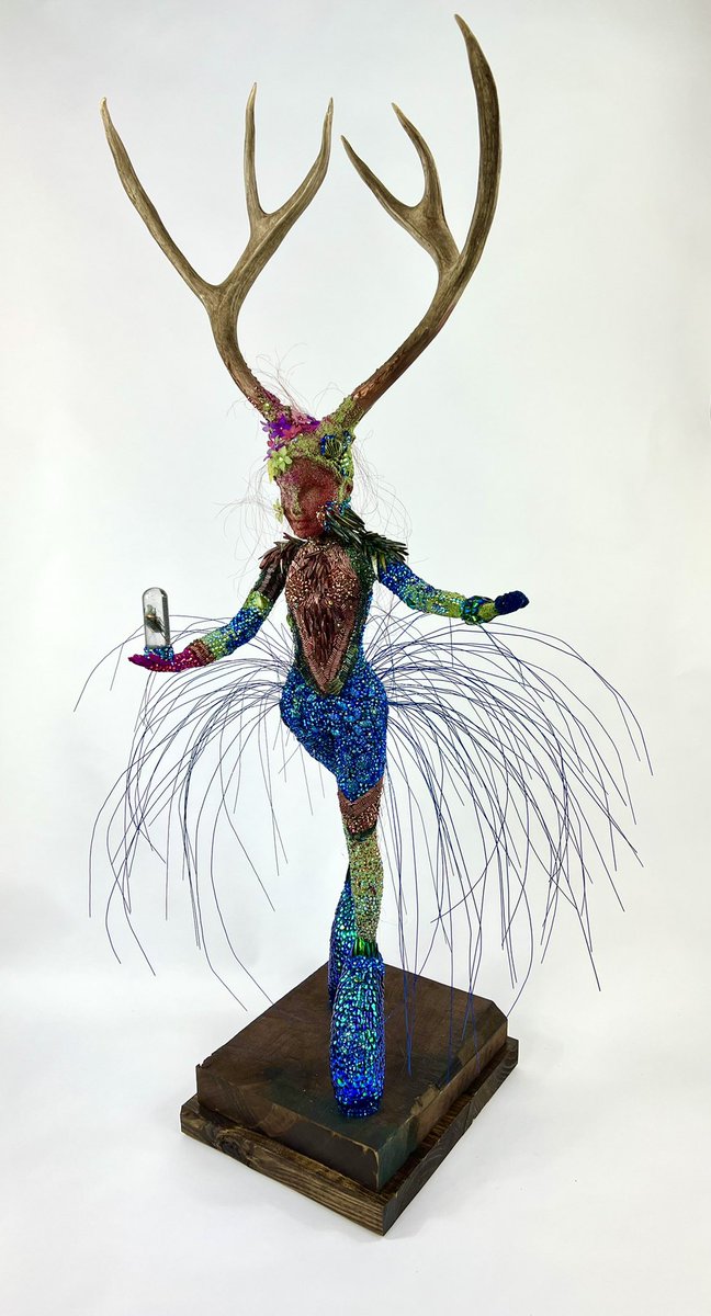Benvbart's tweet photo. Hey Fairie, what ya doing? A piece from my latest collection. #benvanbeusekom #mosaic #sculpture https://t.co/XjA97pJaym