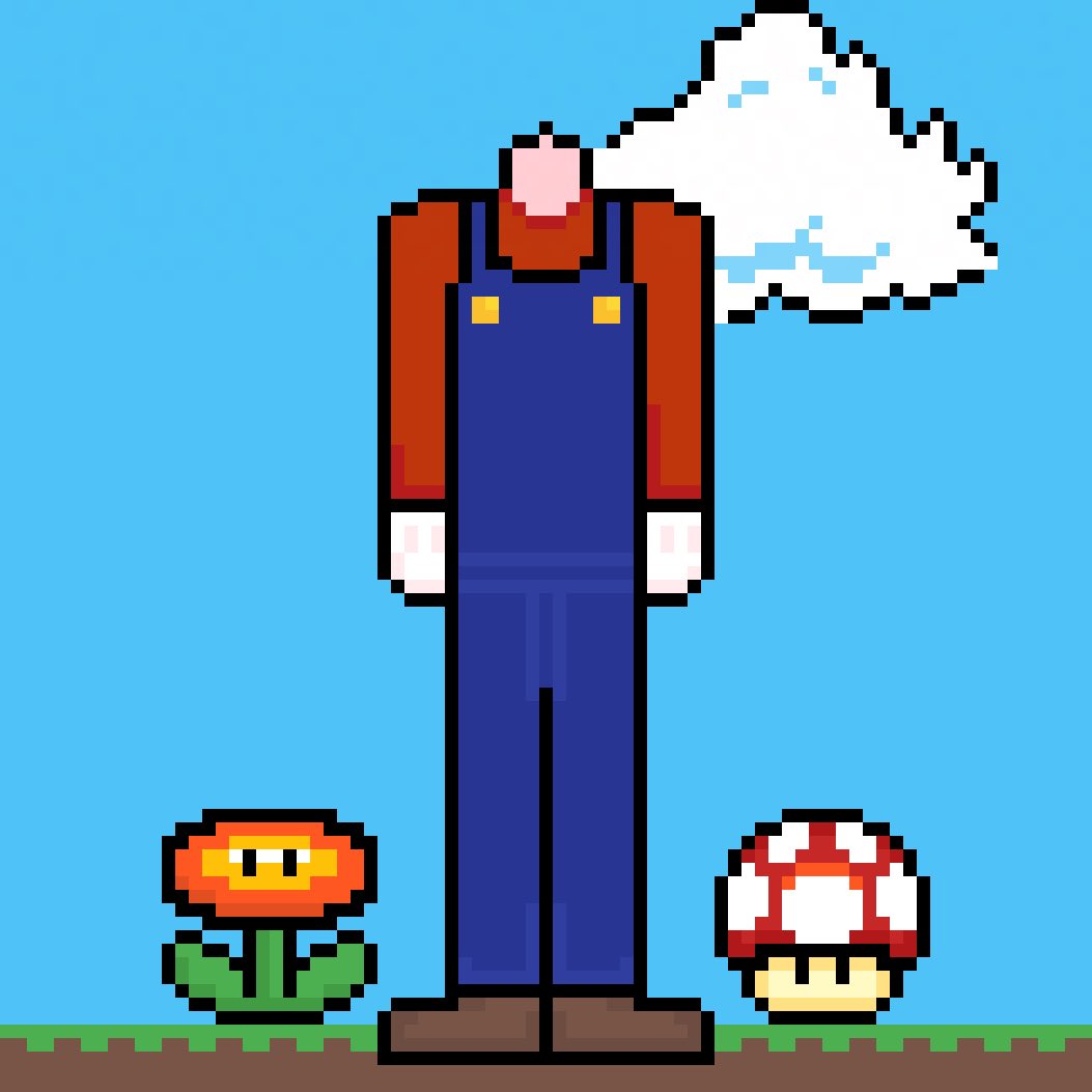 CryptoClosetNFT's tweet photo. @JordanLyricArt We just dropped our #FirstEdition pieces! 

Mario, is ONE of FIVE! All NFTS from this drop even come with matching apparel to show off your new piece! https://t.co/WH7GUtaQef
