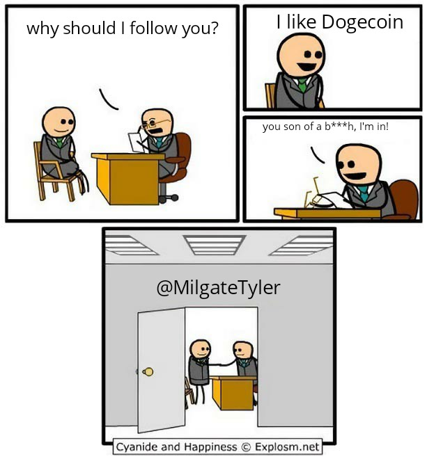 MilgateTyler's tweet photo. I'm easy 🤣🤣

#dogecoin #doge https://t.co/DqxL4Qv8uN
