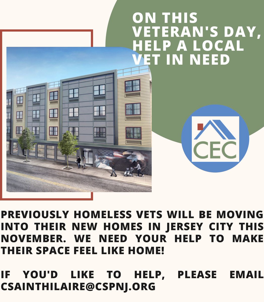 JerseyCity's tweet photo. Help vets move into their new homes in #JerseyCity!
Needed: Pots, pans, plates, bowls, glasses, mugs, utensils, hampers, laundry supplies, microwaves, bath/ hand towels, sponges/ cleaning supplies, oven mitts, gift cards: Amazon, Target, Walmart, Costco.

csainthilaire@cspnj.org https://t.co/WrlUGyhUPd