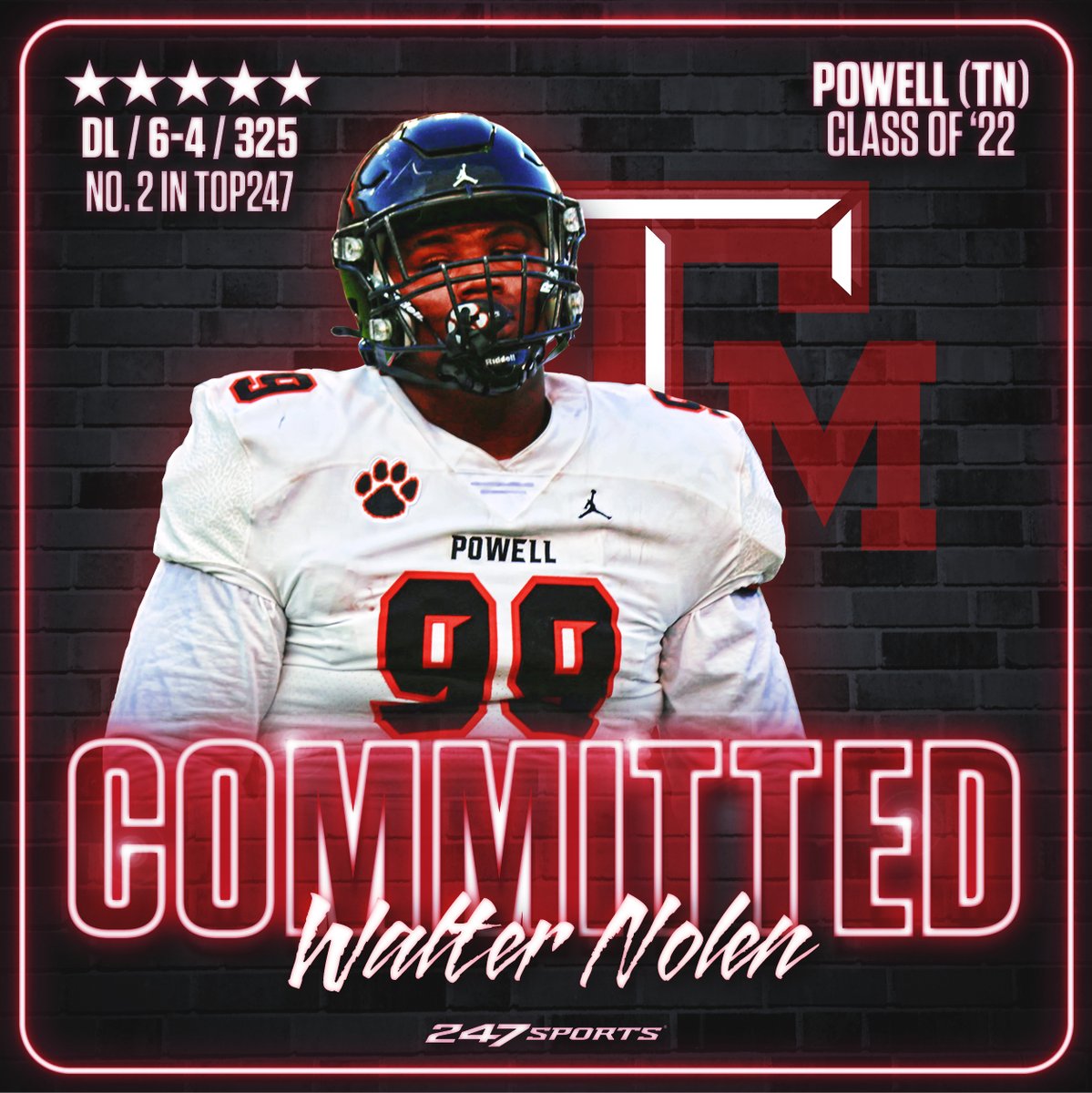 247Sports's tweet photo. #BREAKING: 5⭐️ defensive lineman and No. 2 overall player in the country Walter Nolen has committed to @AggieFootball 🔥

@WalterNolen4 gives the Aggies a legit shot to finish with the No. 1 class in the country. https://t.co/w26mmo1SKl