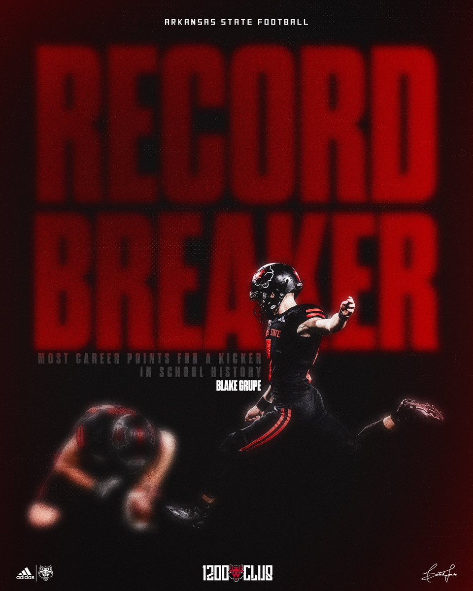 AStateFB's tweet photo. RECORD BREAKER🐺‼️@blakegrupe 

#WolvesUp x #ADifferentBreed https://t.co/UkCNf0C0NK