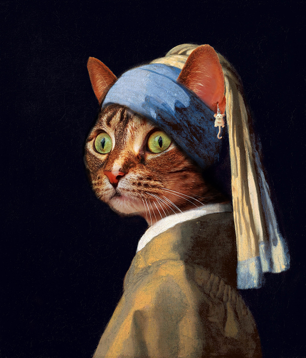 It's almost time for my annual Christmas Cat Calendar photoshopping. Here's November of last year featuring cat model Izzy.