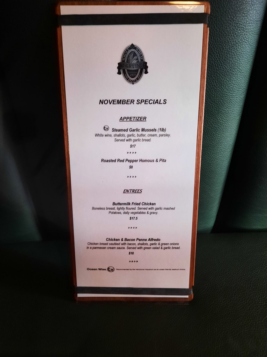 November Dinner Specials are here. Make us part of your plans this weekend.